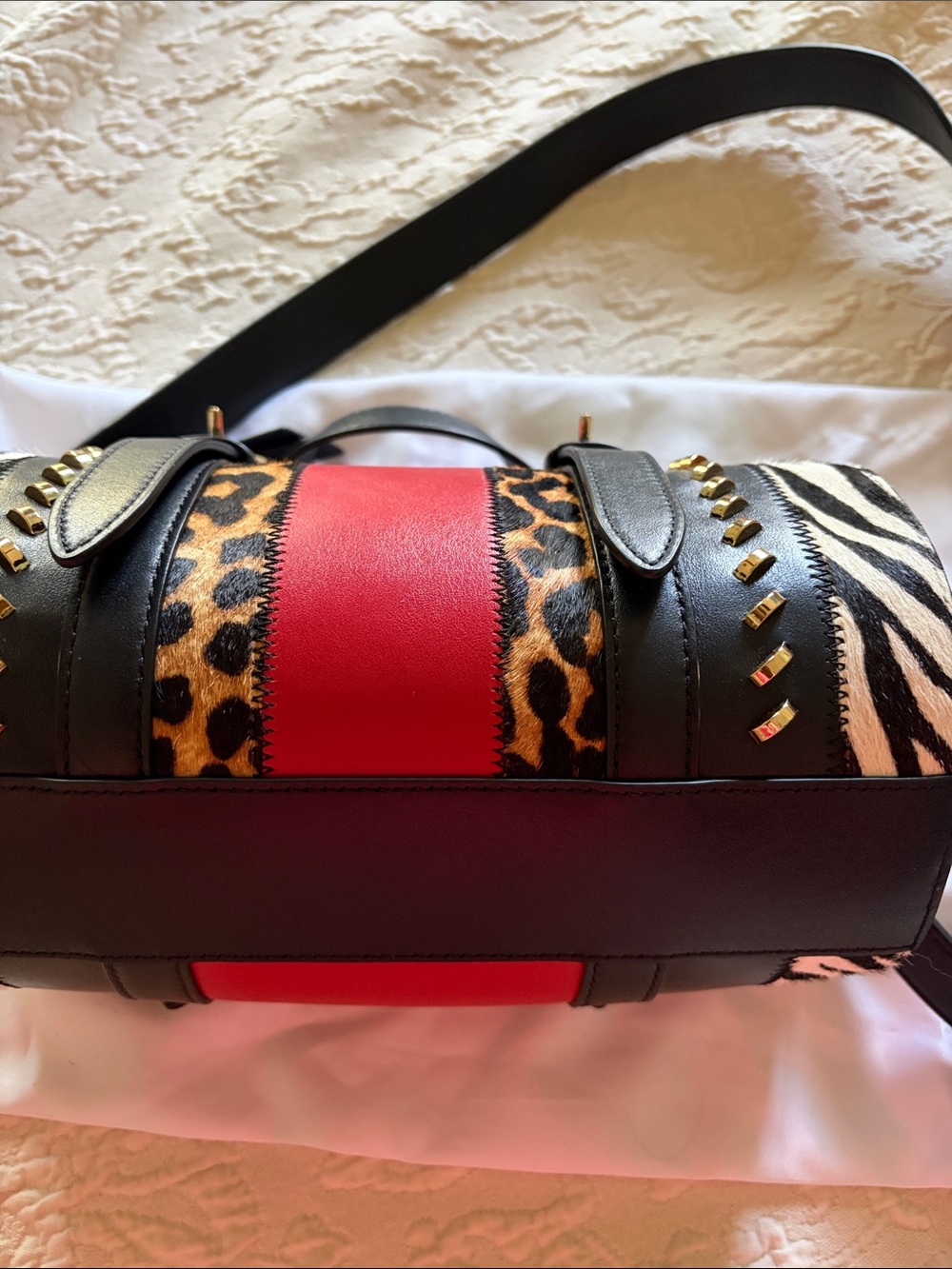MICHAEL KORS Leather with Haircalf Barrel Bag - Picture 7 of 15